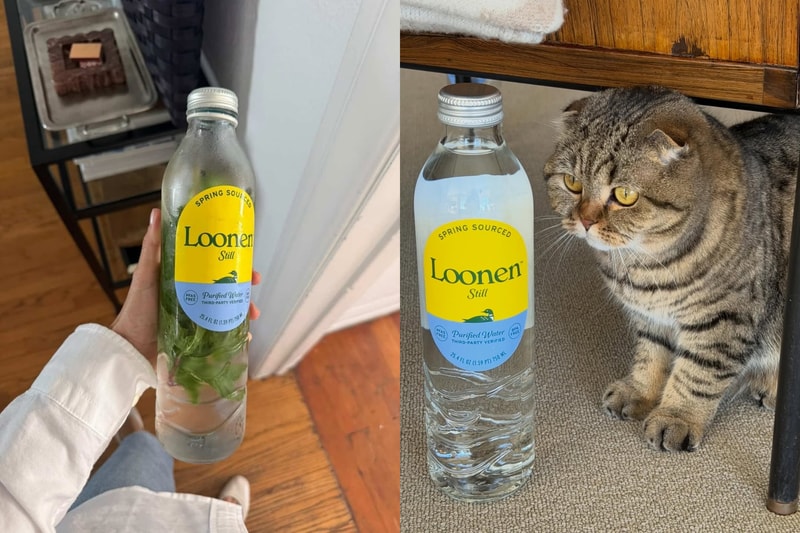 Loonen 2026 viral glass bottled water as seen with Dua Lipa
