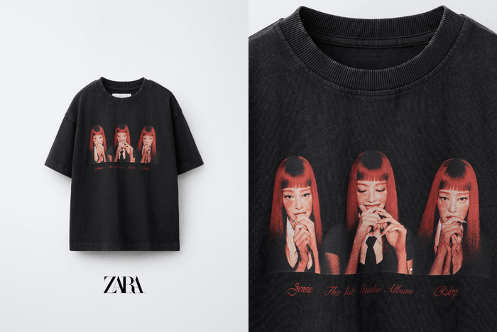 Threads 上被大家討論翻了:Zara 童裝區,竟然出現 Jennie T-shirt!