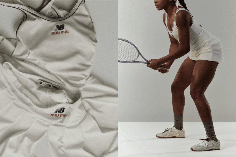 Miu Miu x New Balance 再度聯名！Coco Gauff 演繹全新網球系列，530 SL Deco 白色皮革鞋正式登場
