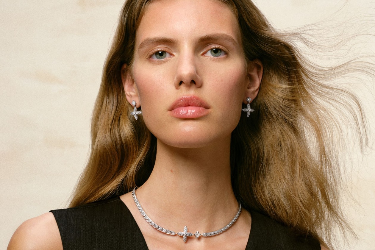 Louis Vuitton Idylle Blossom white gold and diamond jewelry collection featuring rings and necklaces