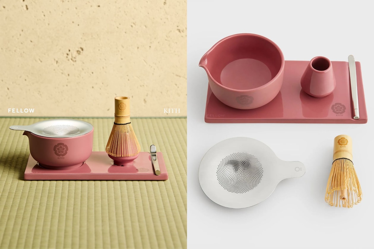 Kith x Fellow matcha set collaboration in 4 stunning colors: chic tea-making accessories for your home