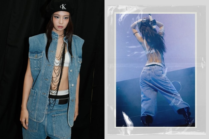 反穿牛仔褲也能這麼性感！Jennie 日本音樂節舞台造型，這套 CK 真的太帥啦！