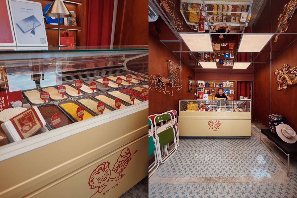 TEEMTONEfai’s first physical store on Upper Lascar Row in Sheung Wan 2026 with retro interior and brand-new ice cream flavors