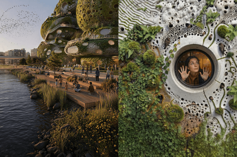 MVRDV 鹿特丹新作「Rotterdam ROCKS!」，以 7 座巨型岩石打造垂直生態公園。