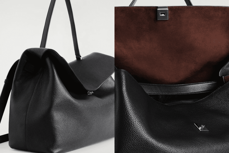 COS Oversized Soft Flap Bag：外國熱賣缺貨，媲美 Rodeo 的皮革翻蓋大包