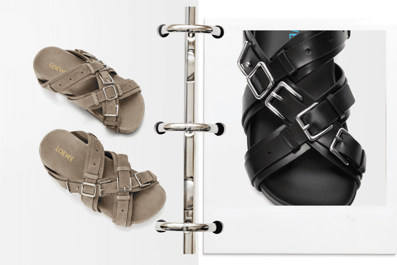 仔細看才發現！LOEWE 把 Logo 藏進涼鞋裡，5 個金屬扣環拼出「LOEWE」