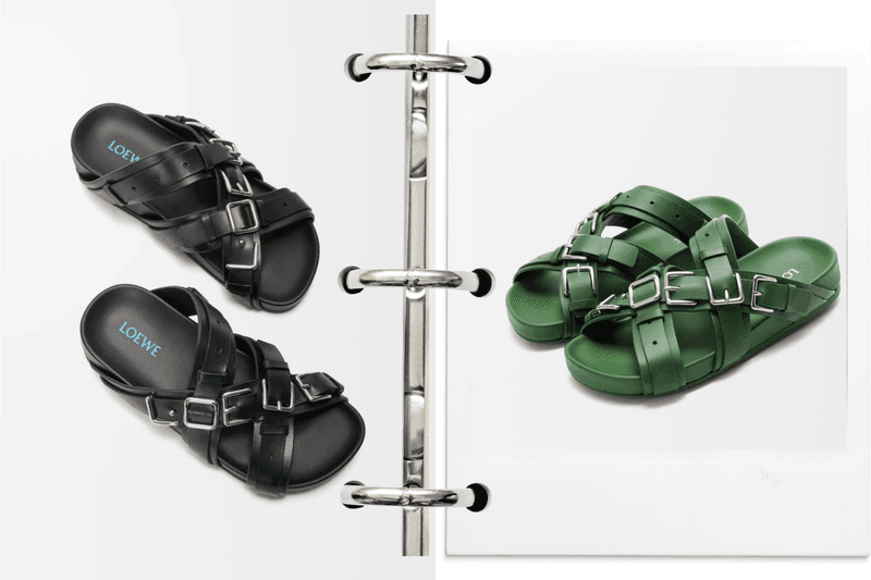仔細看才發現！LOEWE 把 Logo 藏進涼鞋裡，5 個金屬扣環拼出「LOEWE」