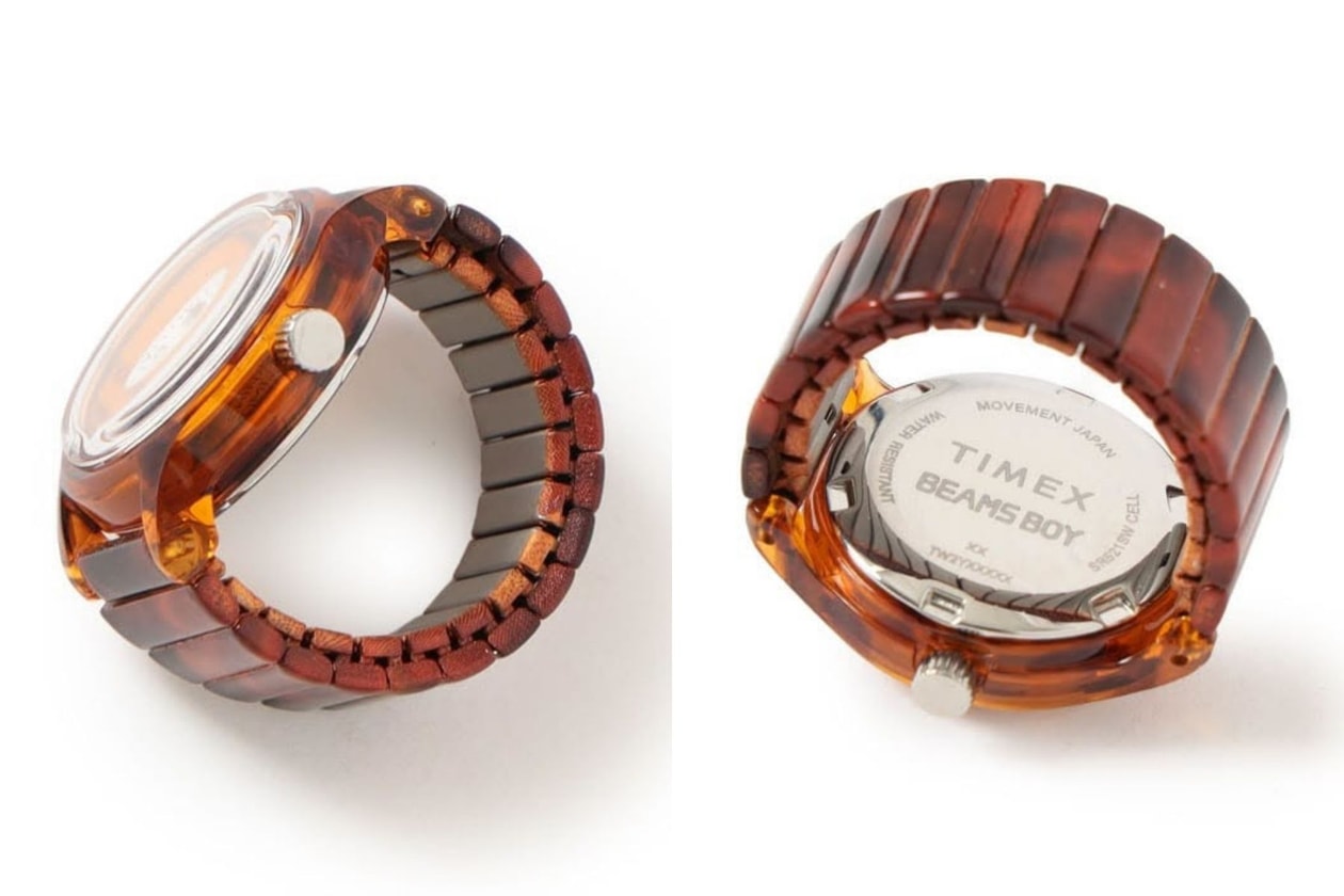 BEAMS BOY x TIMEX 別注戒指手錶：50週年限定玳瑁色 Camper Ring Watch