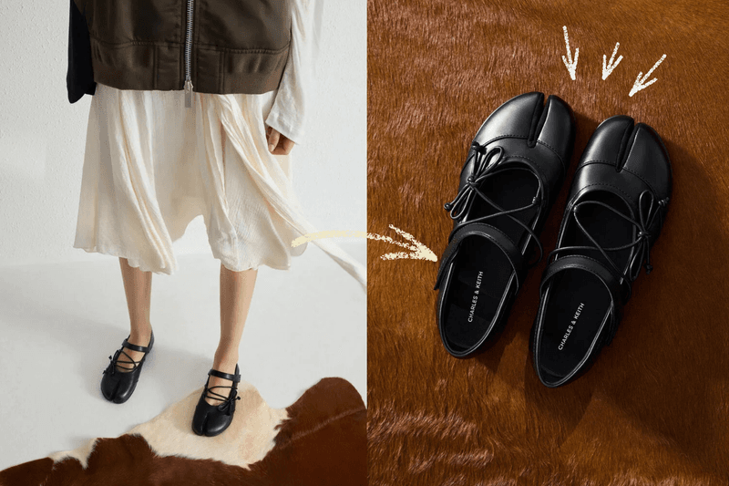 穿搭靈感突然湧現：CHARLES &amp; KEITH Aether 瑪莉珍鞋，分趾設計意外好搭