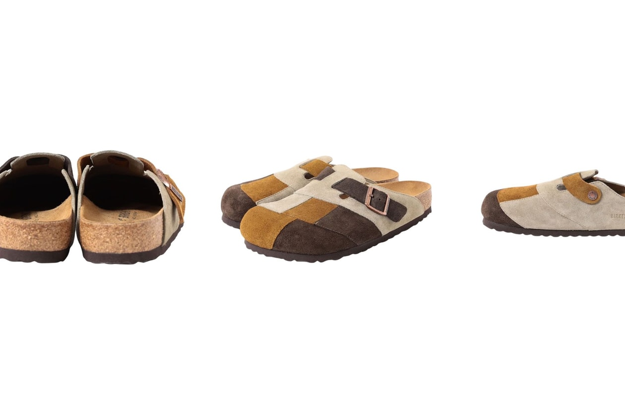 BEAMS BOY x Birkenstock Boston 聯名登場：三色麂皮拼接不對稱設計