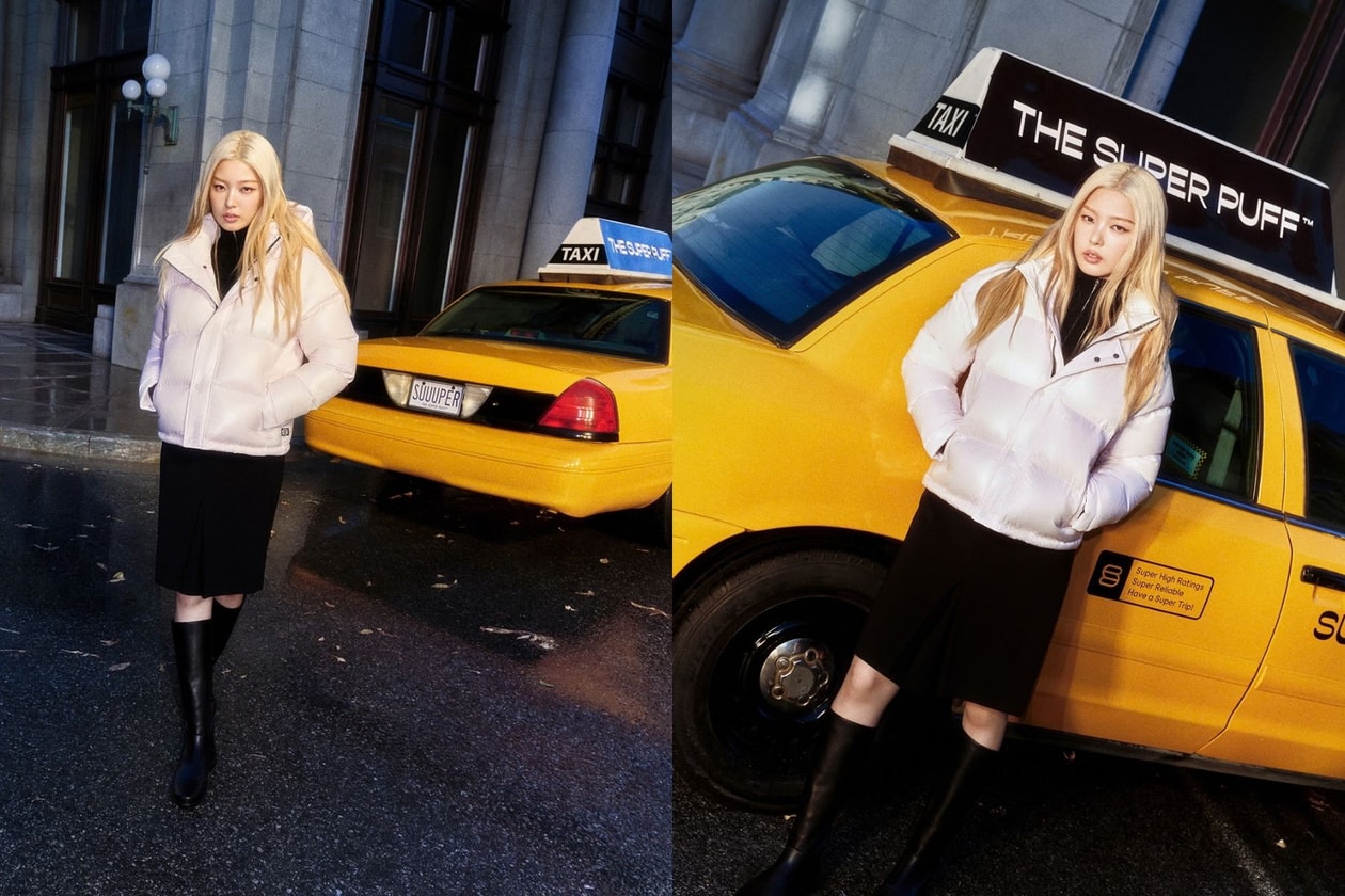 Yoonchae of KATSEYE models the Aritzia Super Puff jacket