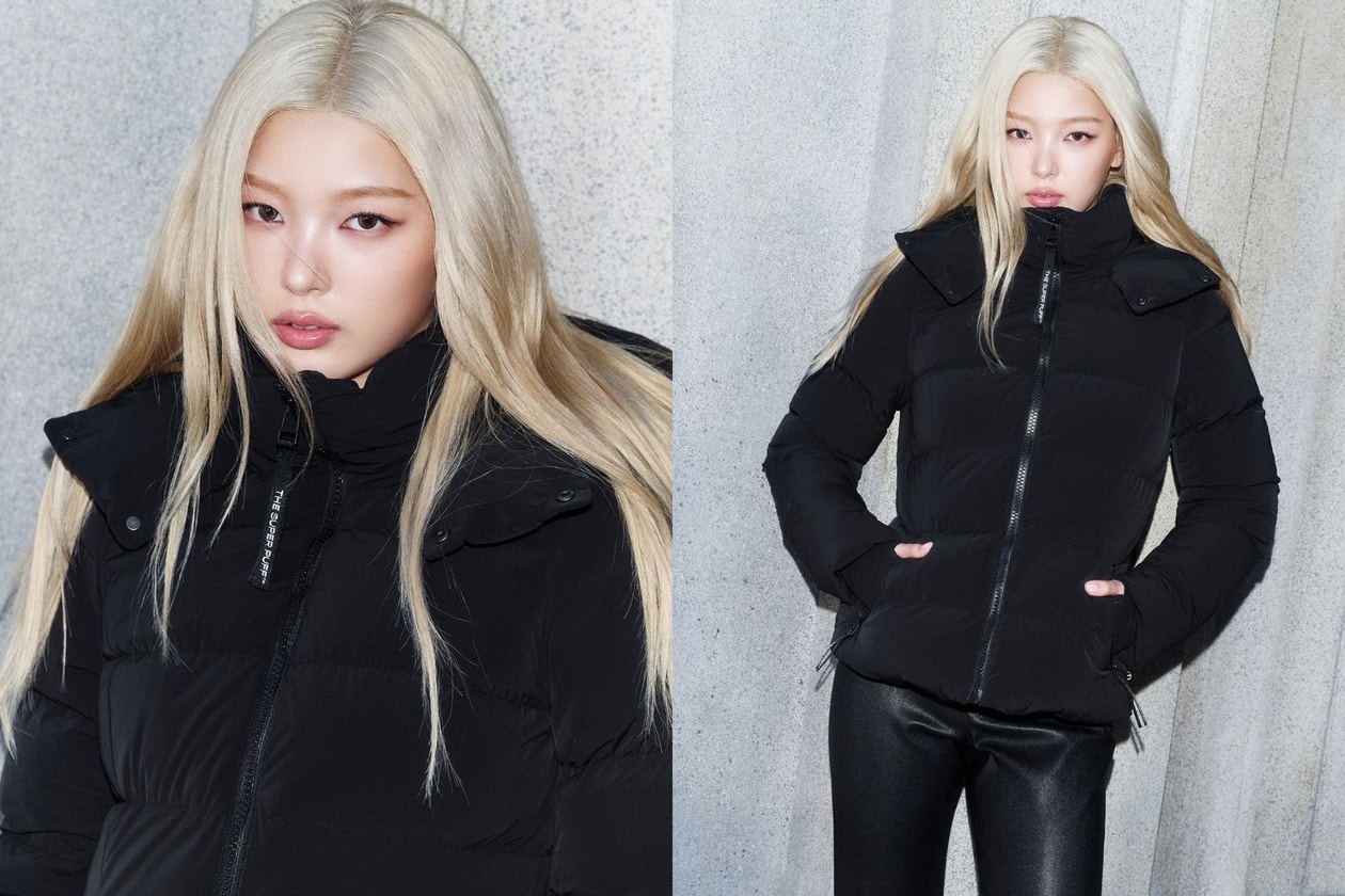 Yoonchae of KATSEYE models the Aritzia Super Puff jacket