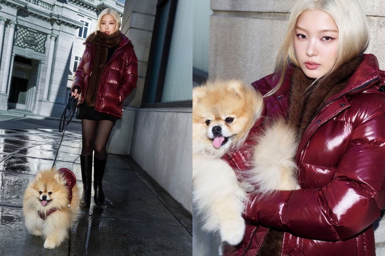 Yoonchae of KATSEYE models the Aritzia Super Puff jacket