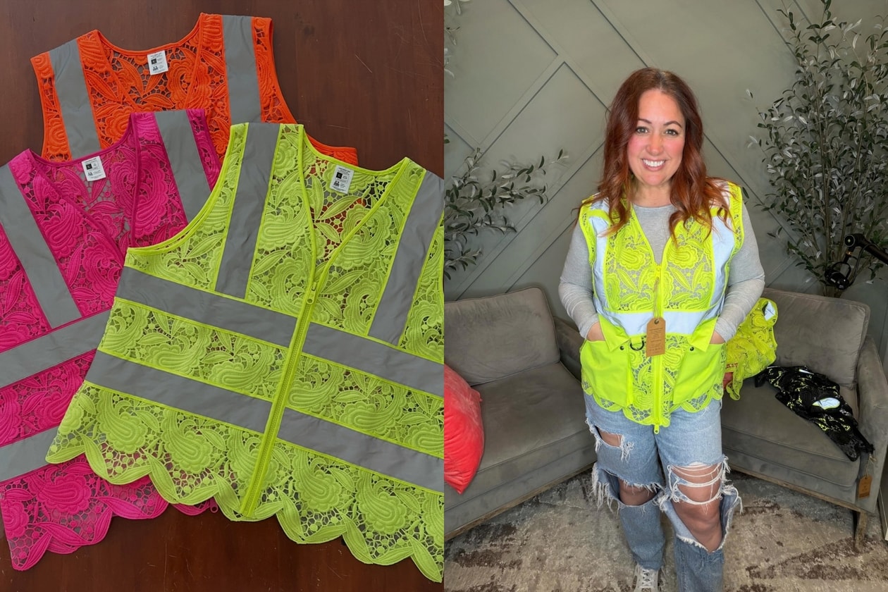 The Original Lace Safety Vest 蕾絲反光背心：打破工裝界線的反差浪漫設計