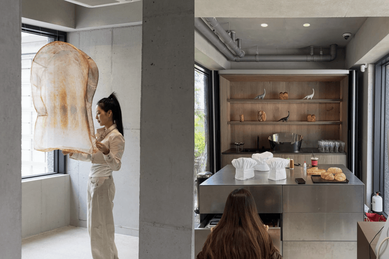 韓國藝術家李智旻打造超逼真「空氣麵包」，把展覽變成一間不能吃的麵包店。