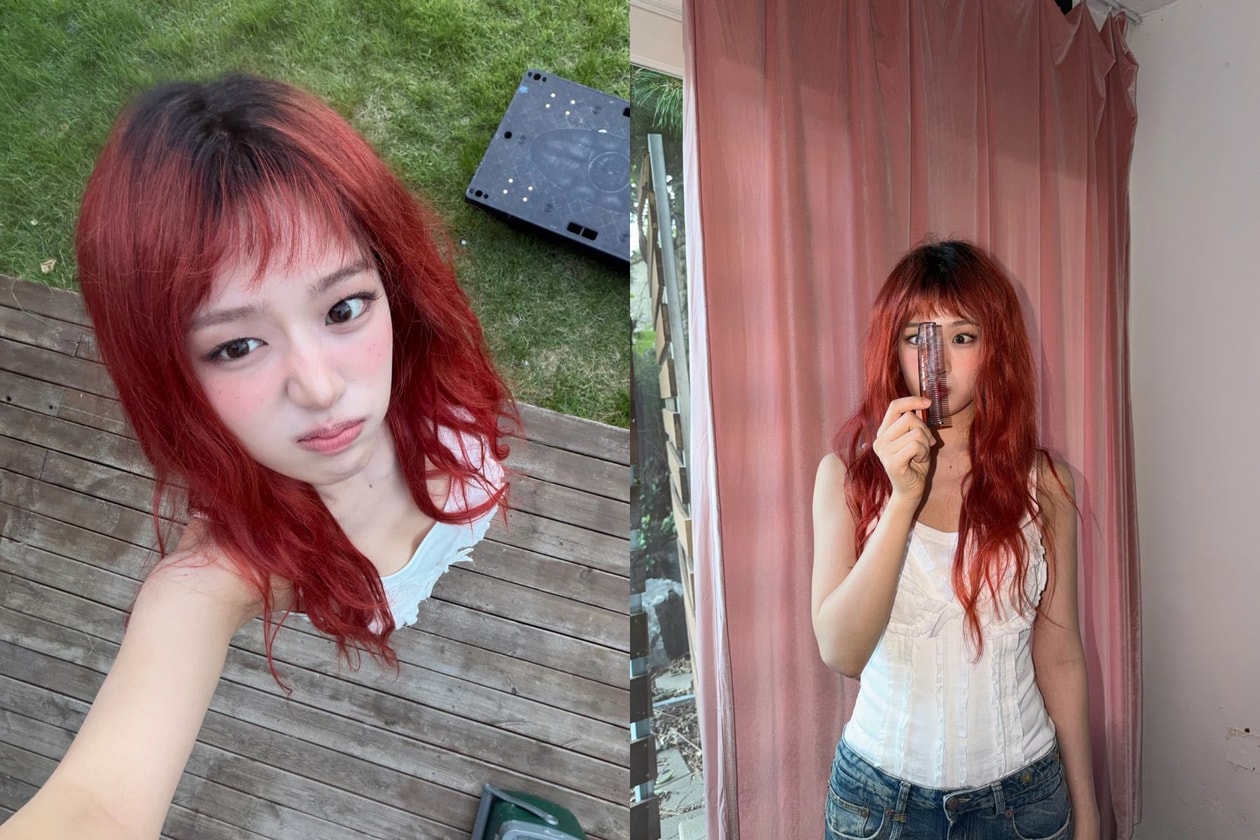 Korean female celebrities showing off vintage red hair color for Fall/Winter 2026