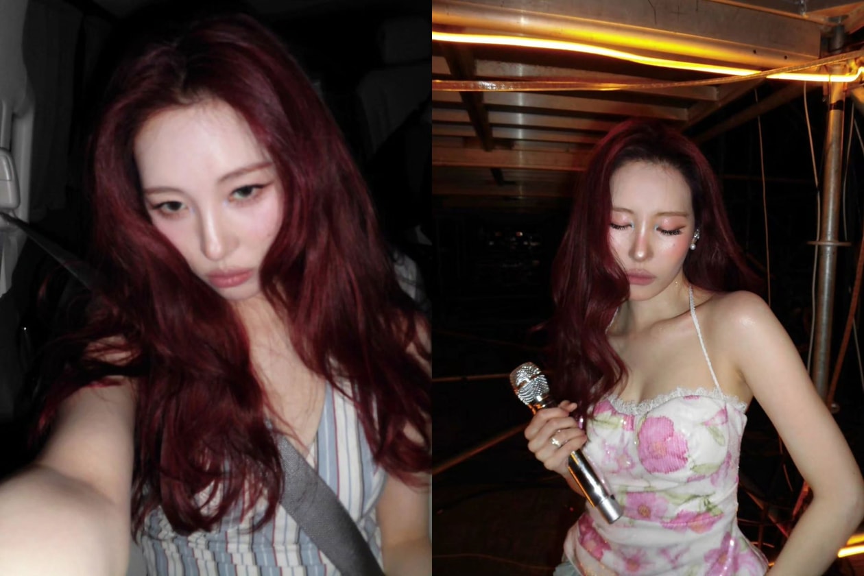 Korean female celebrities showing off vintage red hair color for Fall/Winter 2026