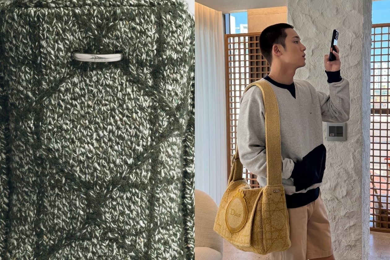 Dior Médaillon 針織郵差包：Jonathan Anderson 打造古典洛可可與 Cannage 藤格紋男裝手袋