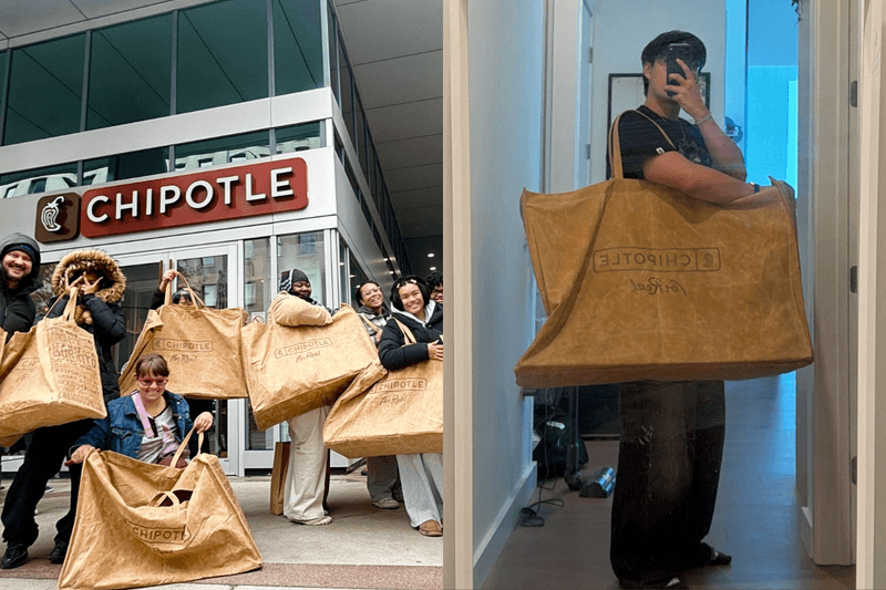 這個外帶袋大到能把人遮住：Chipotle 把午餐紙袋放大成 170 公升巨型包