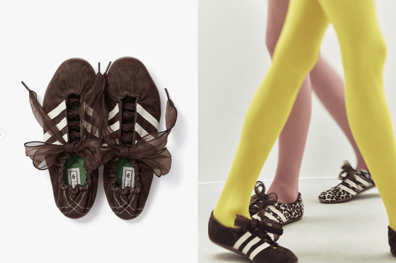 adidas Originals 攜手 FRUITION 推出 TOKYO BALLERINA 聯名芭蕾舞鞋，結合絲質蝴蝶結、豹紋與焦糖咖啡色，打造秋冬必備復古球鞋。