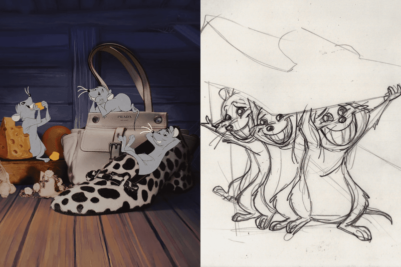 Prada 2026 節日廣告《Drawing Prada》找來迪士尼動畫師 John Pomeroy，以傳統手繪動畫打造夢幻冬日童話。 