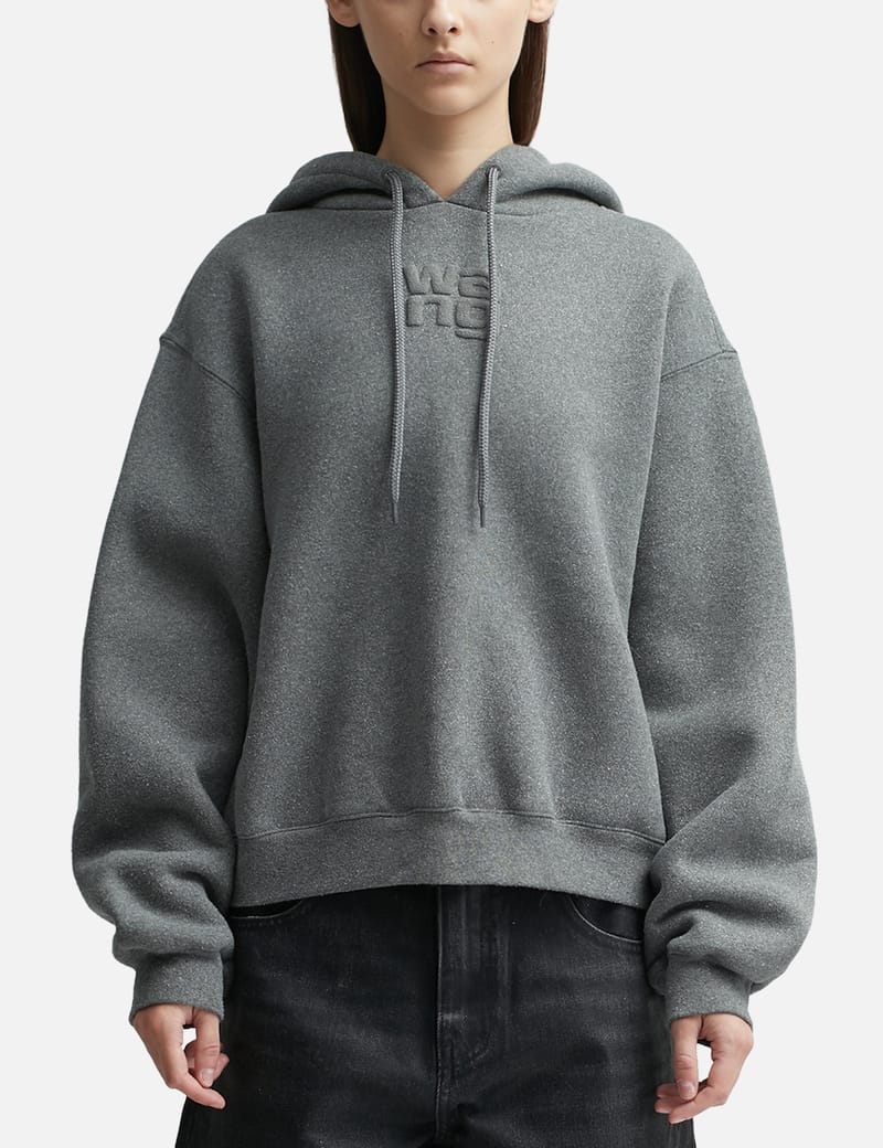 T By Alexander Wang - Glitter Terry Hoodie | HBX - Globally Curated Fashion  and Lifestyle by Hypebeast