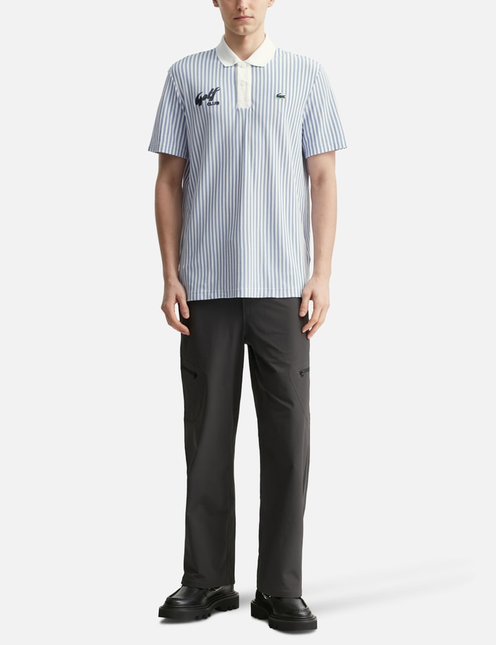 Men's Thermo-Regulating Striped Golf Polo Placeholder Image