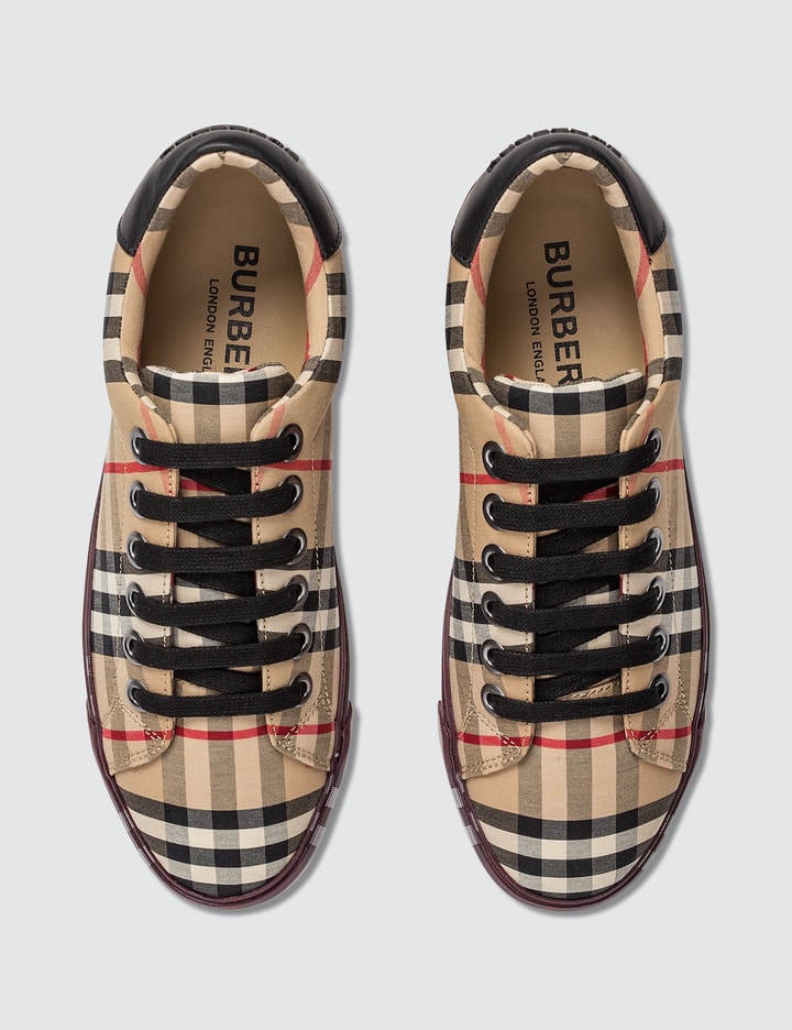 Contrast Check And Leather Sneakers Placeholder Image