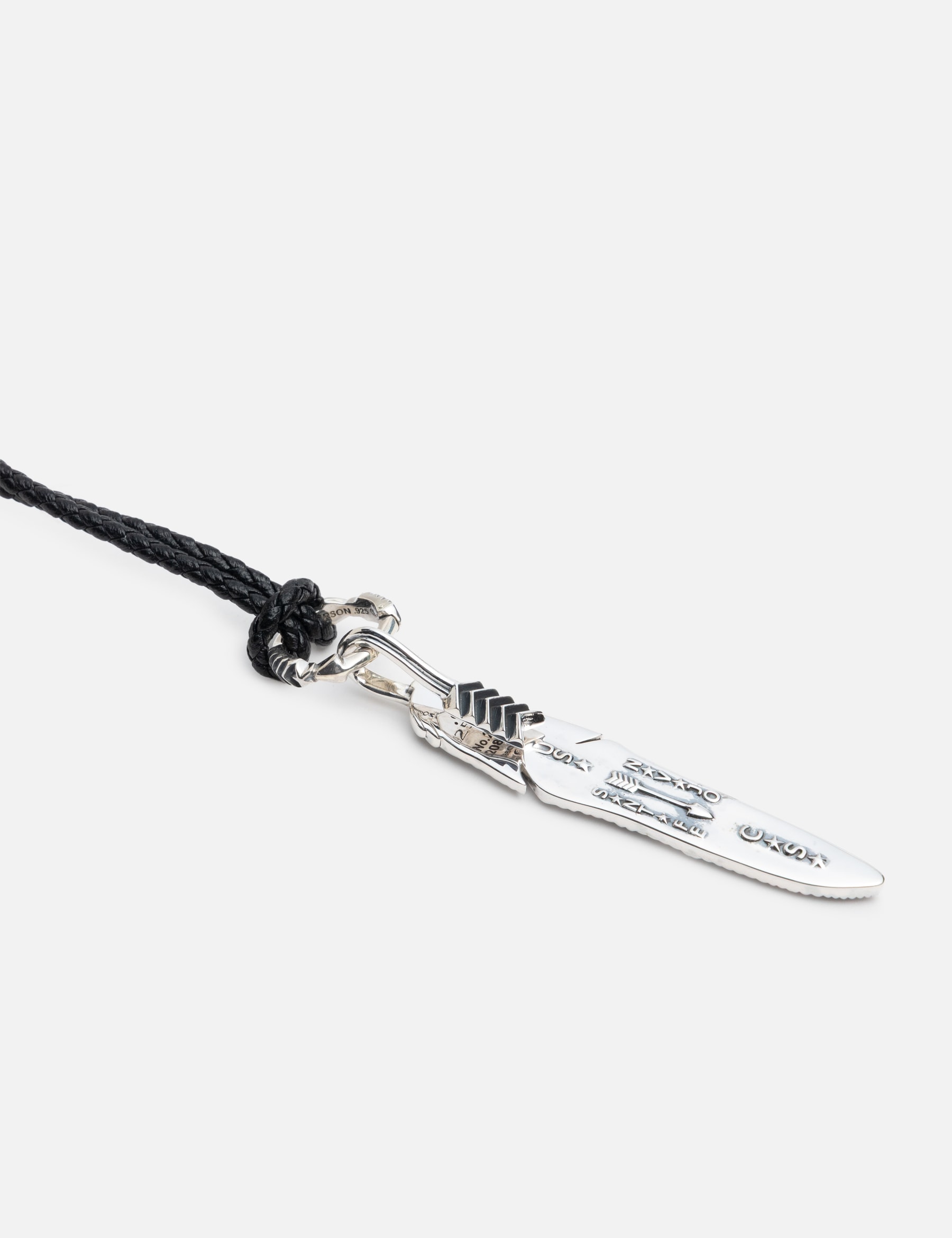 CS Navajo Triple Stars On The First Arrow Feather Pendant With Arrow Spring view 11