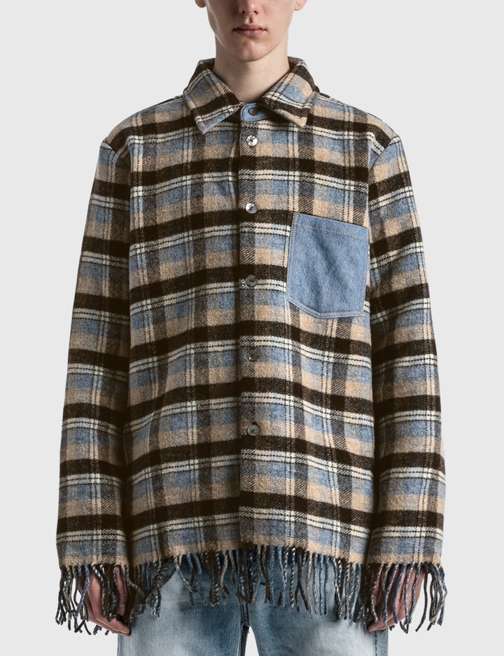 WOOL FRINGED JACKET Placeholder Image