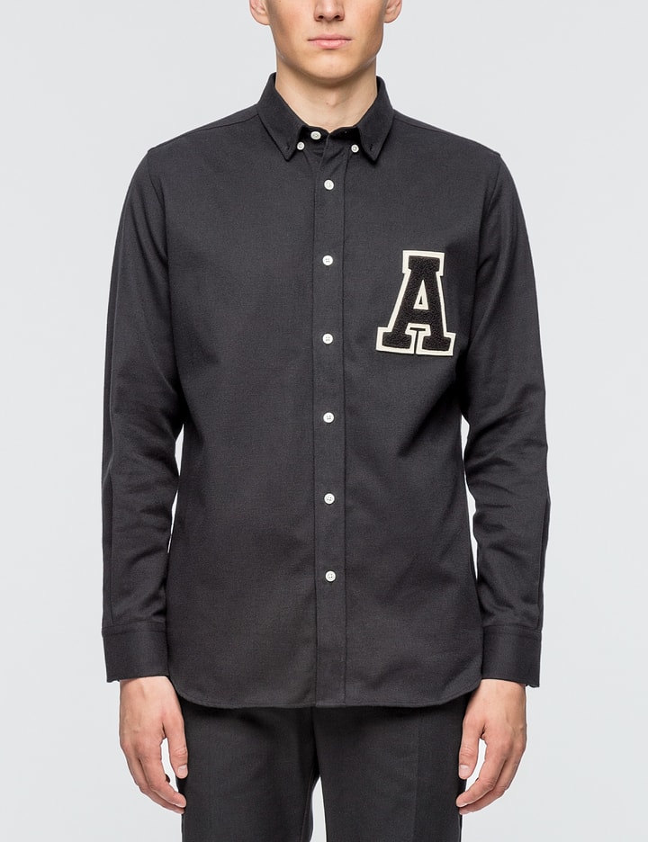 Button Down Shirt With Varsity "A" Patch Placeholder Image