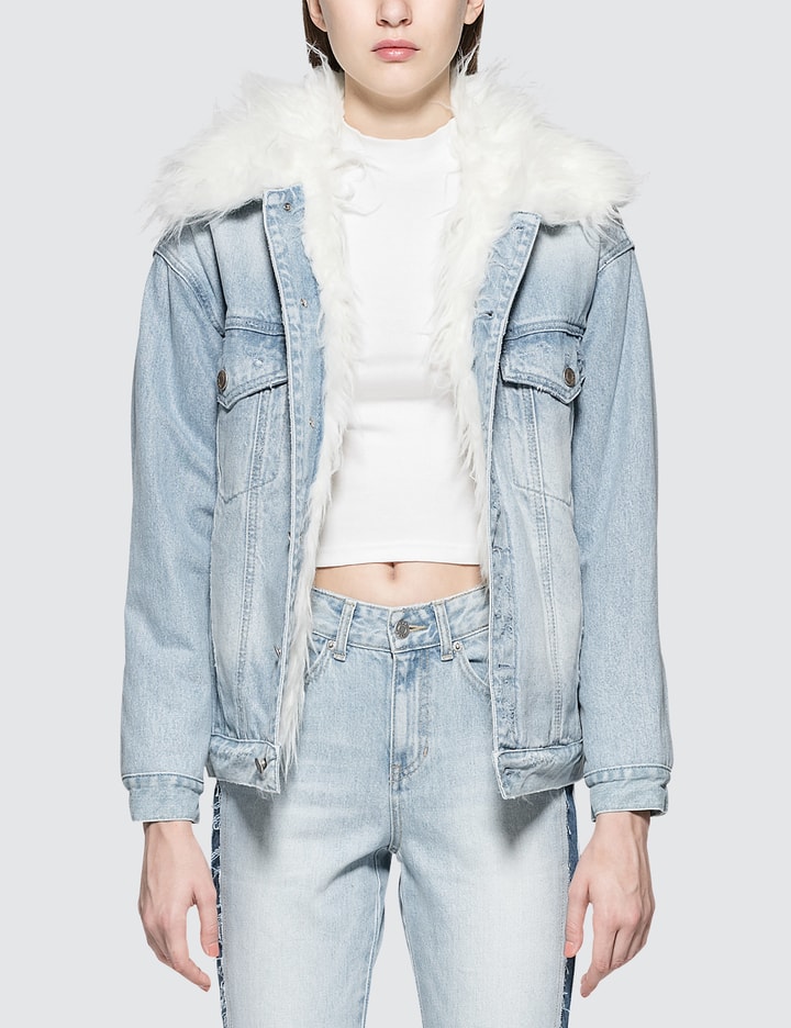 Hairy Fur Denim Sherpa Jacket Placeholder Image