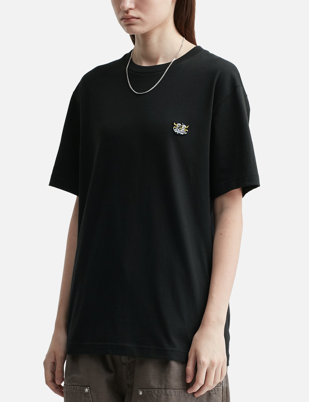 Wild Tiger' Embroidered T-Shirt view 8