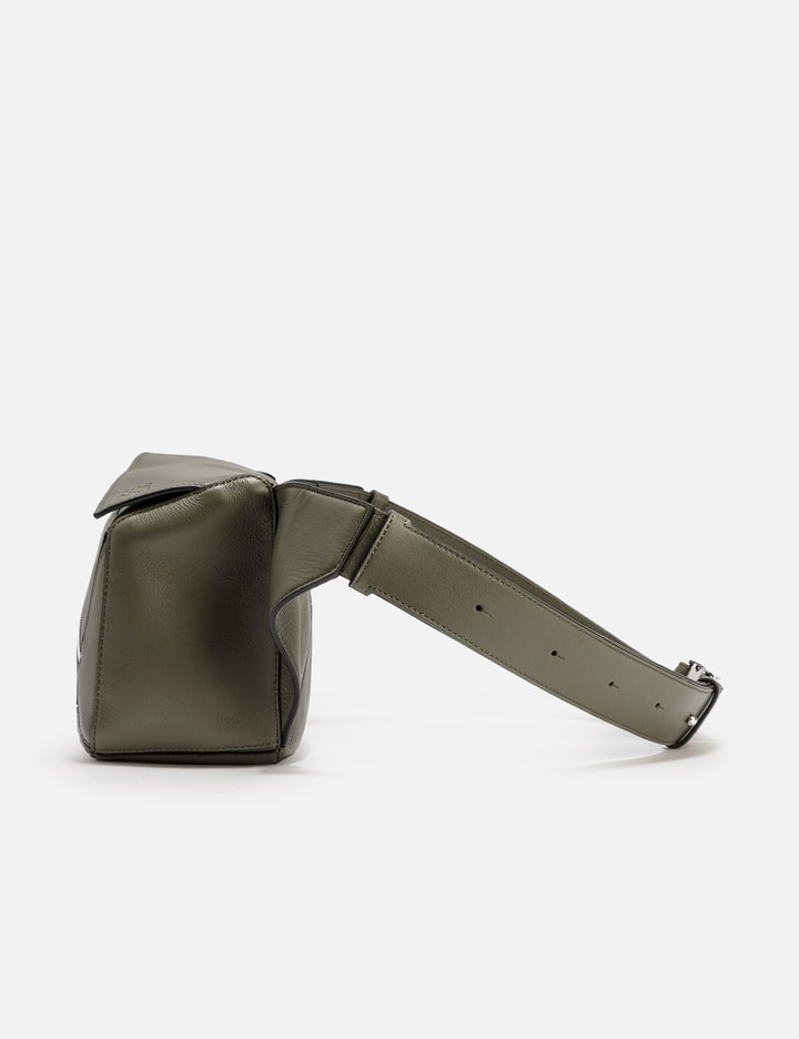 LOEWE Puzzle Bumbag In Classic Calfskin Mini Khaki Green