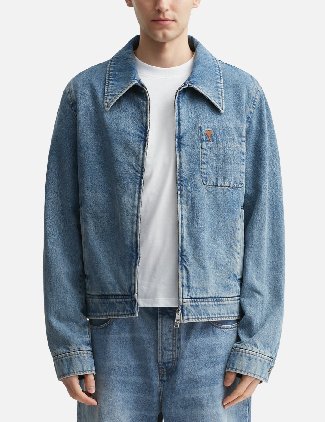 Contrasted Ami De Coeur Zipped Jacket view 18