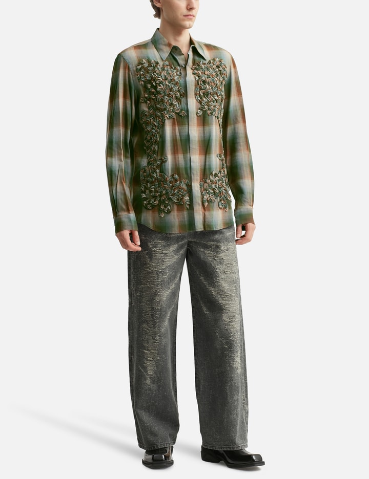 Taakk Graphic-embroidered Shirt In Green