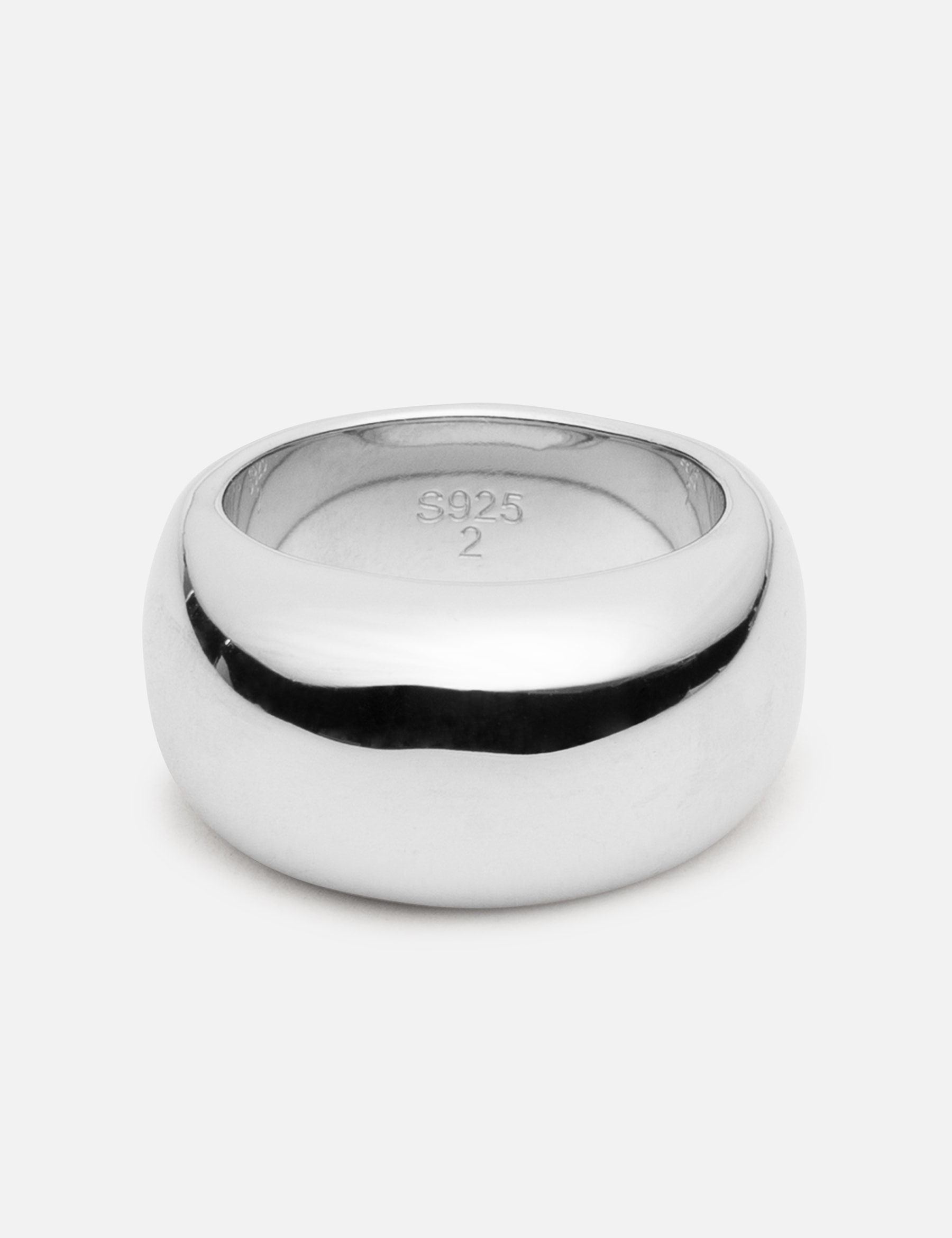 THE ORIGINAL 1 Wide Band Silver Ring view 10