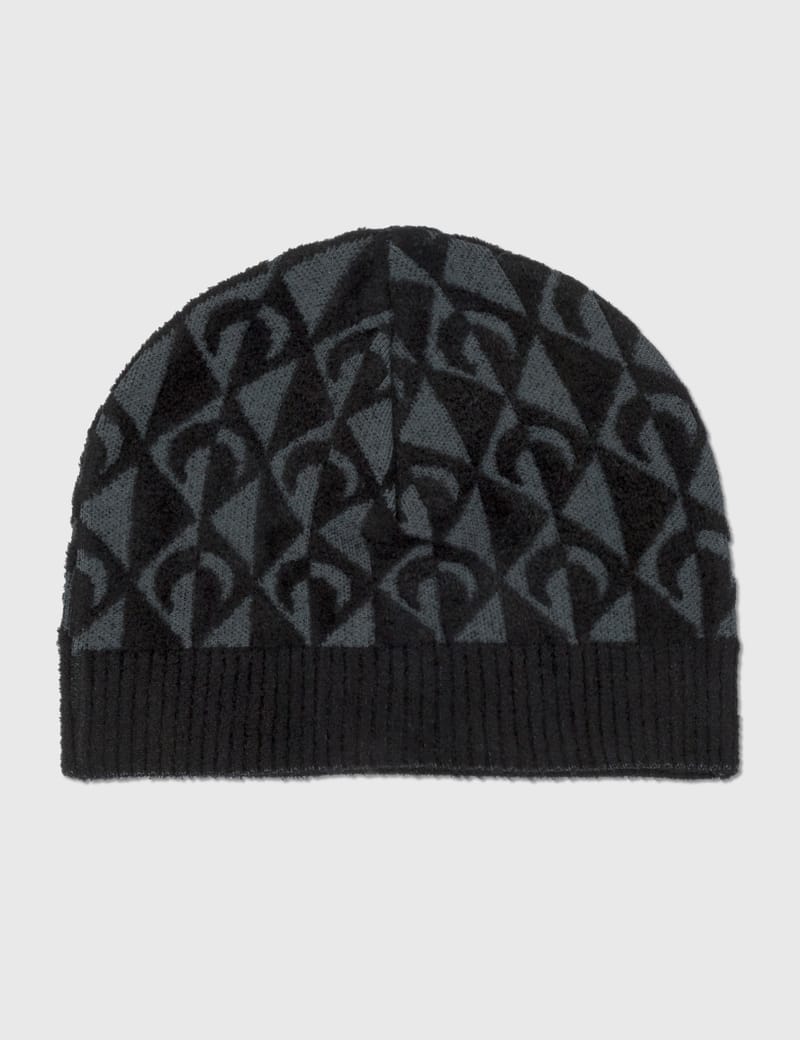 Moon Lozenge Textured Knit Beanie 