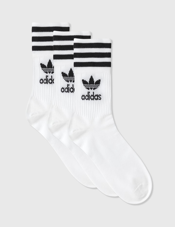 Adidas Originals Mid Cut Crew Socks 3 Pairs | - Globally Curated Fashion and Lifestyle by Hypebeast