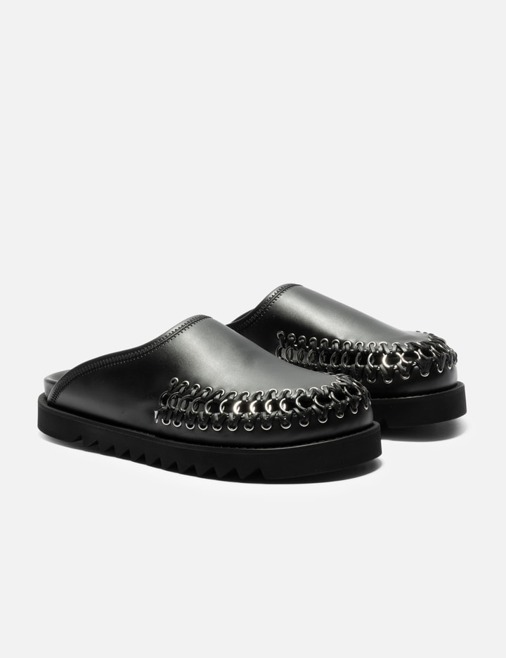 Toga Virilis Chain-embellished Leather Mules In Black