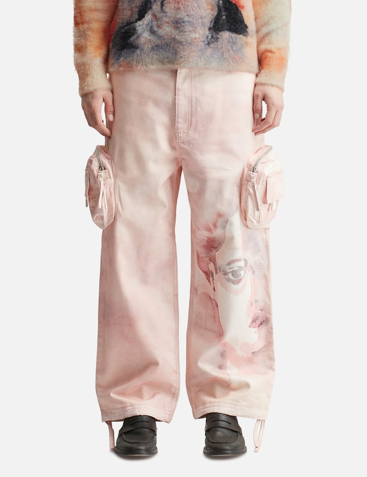 KidSuper x Piet Watercolour Cotton Cargo Trousers Placeholder Image