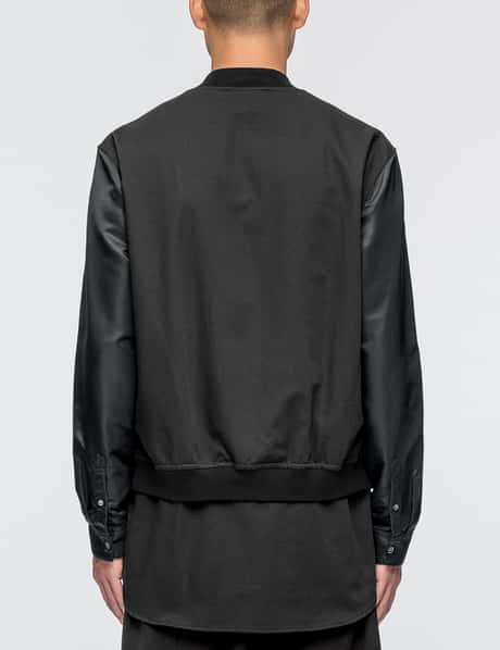 3.1 Phillip Lim - Classic Bomber Shirt Jacket With Nylon Sleeves | HBX