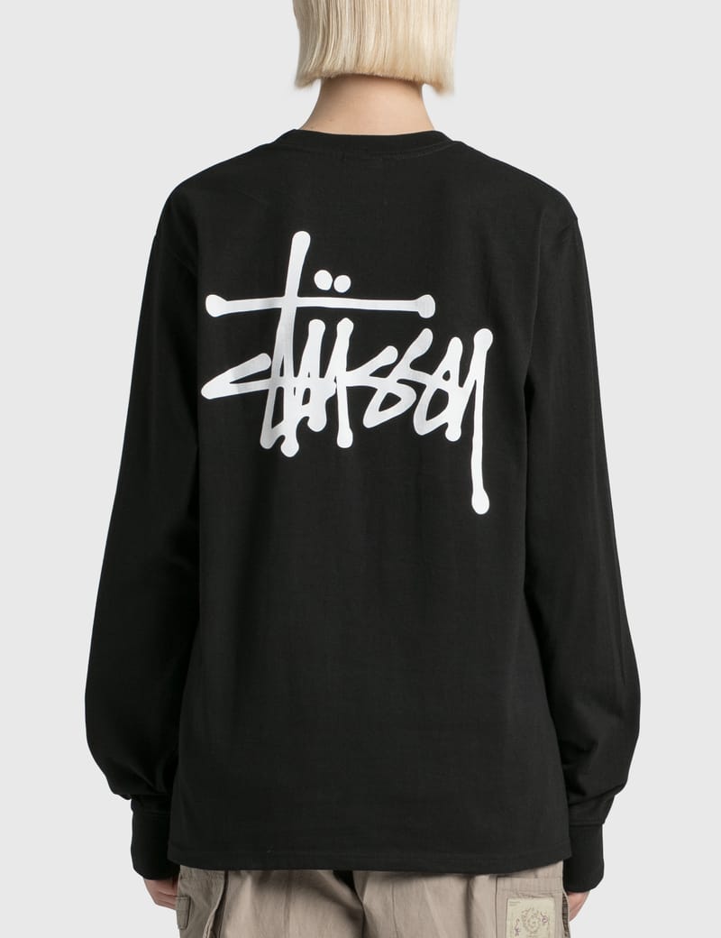 STUSSY BASIC L/S XLサイズ ブラック ロンティー ロンティ Basic 