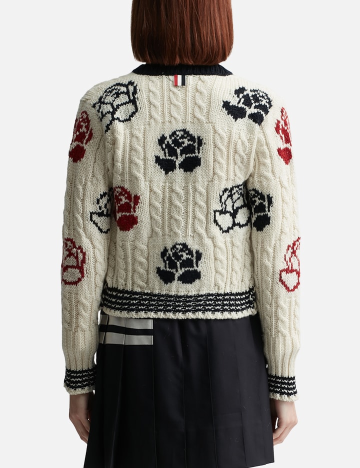 Rose Intarsia Knit Cardigan Placeholder Image