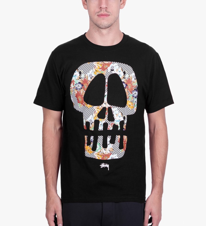 Black Skull Flowers T-Shirt Placeholder Image