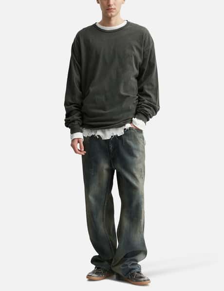 Embroidery Dyed Long Sleeves T-Shirt view 14