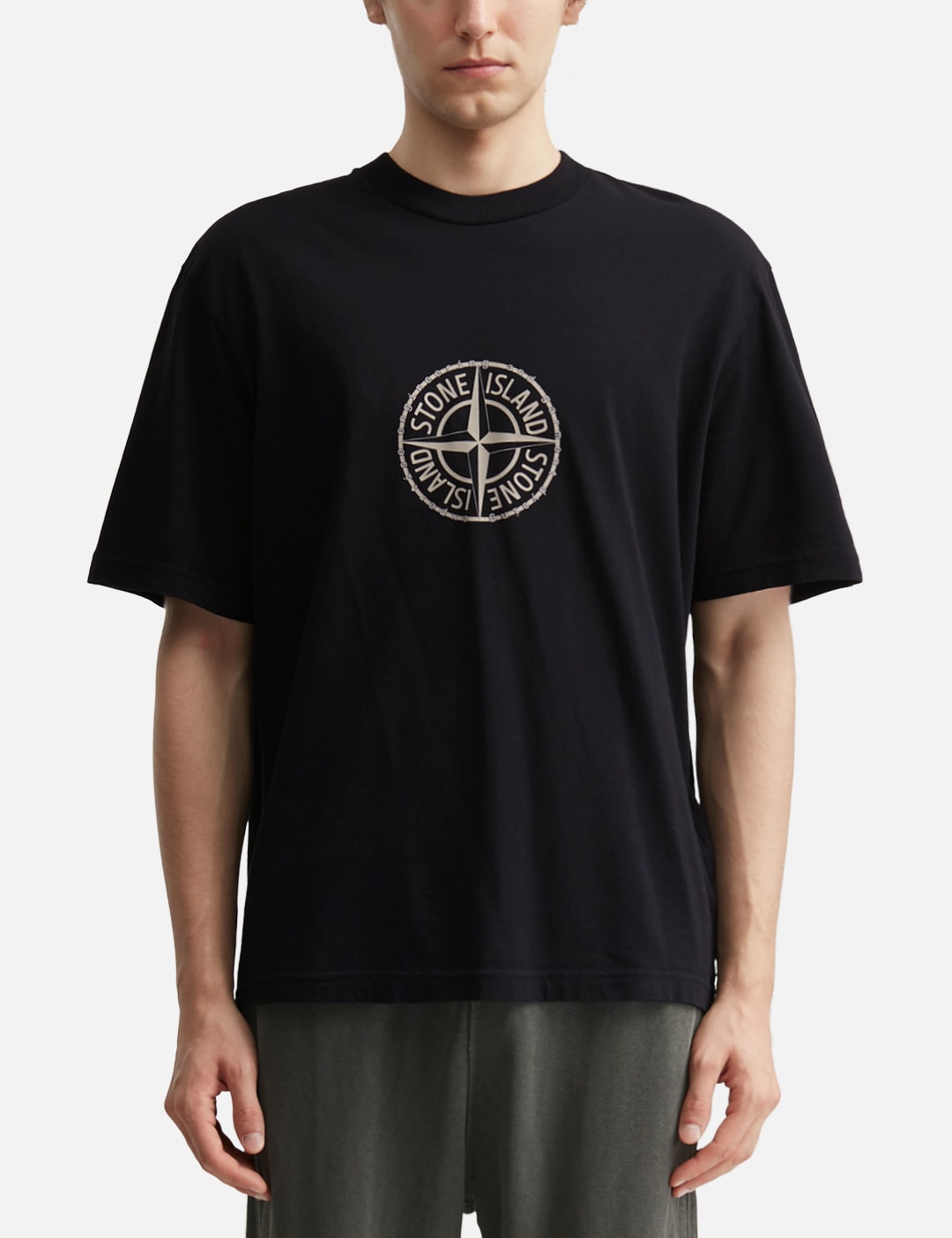 Organic Cotton Jersey Regular Fit T-Shirt With Light Compass Print view 18