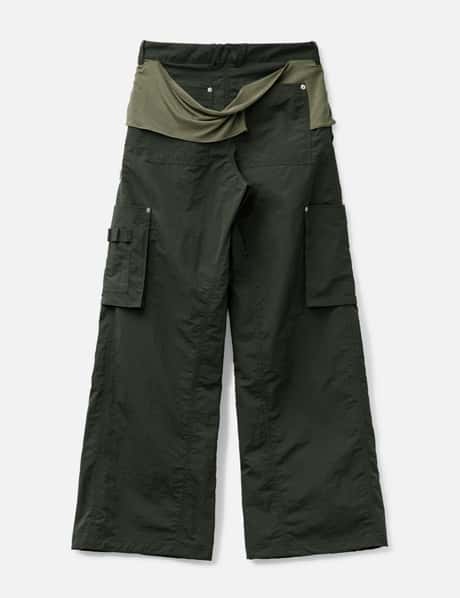 Mixed Layered Tie Jogger Pants view 8