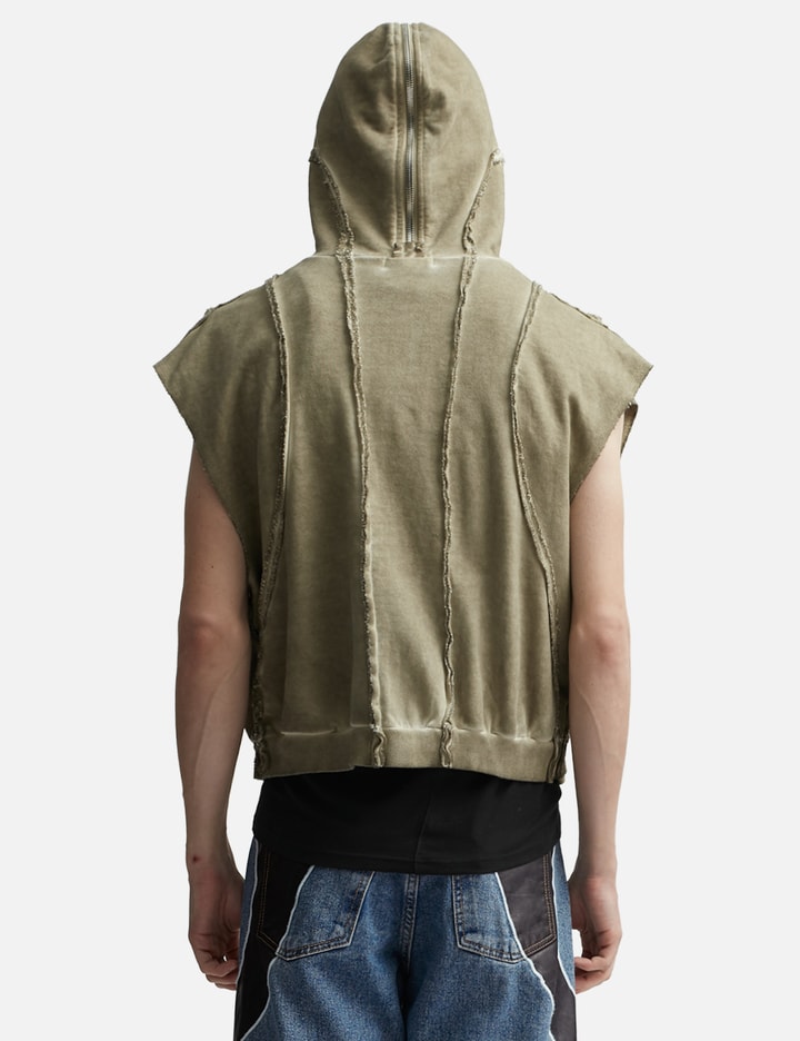 Shop Thug Club Gladiator Hooded Vest In Brown