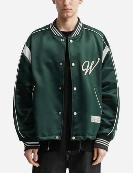 Script Logo Baseball Jacket view 10